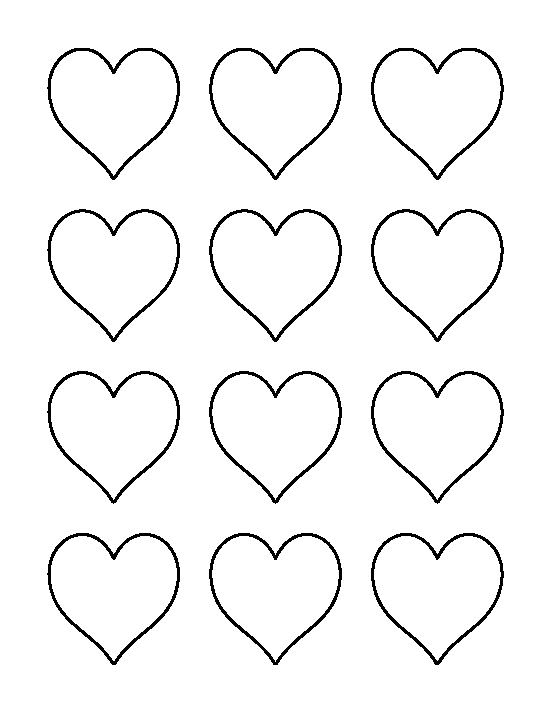 Printable 2 Inch Heart Template
