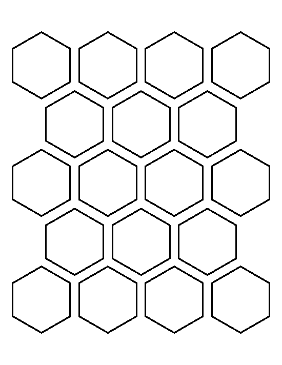 2 Inch Hexagon Template
