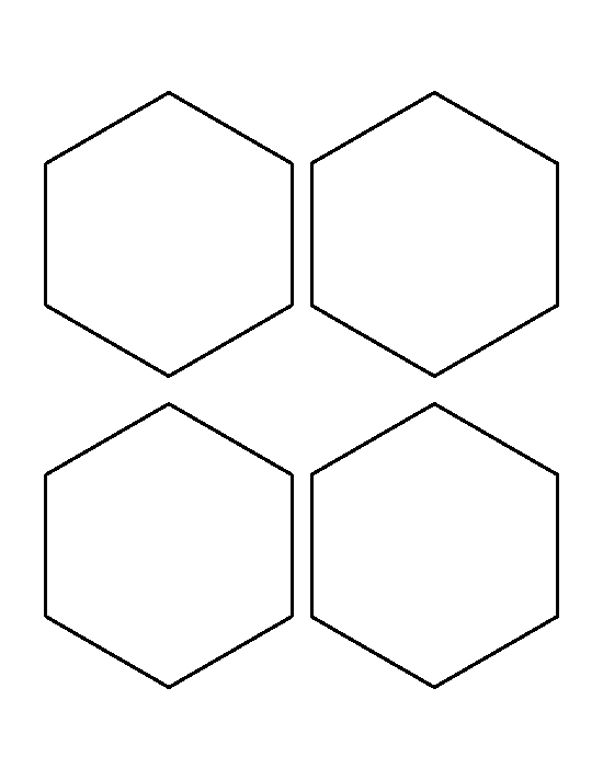 Printable 4 Inch Hexagon Template