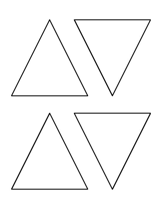 4 Inch Triangle Template