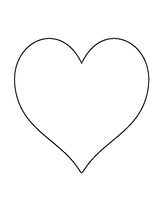 7 Inch Heart Template