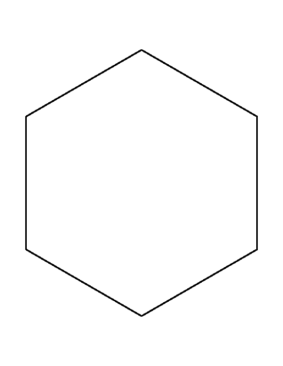 Printable 8 Inch Hexagon Template