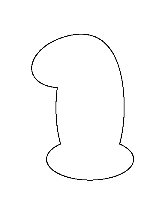 Printable Bubble Number 1 Template