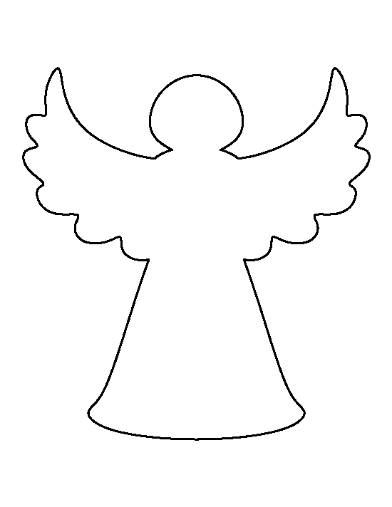 Printable Christmas Tree Angel Template