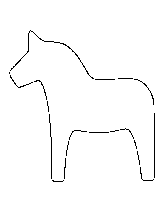 Printable Dala Horse Template