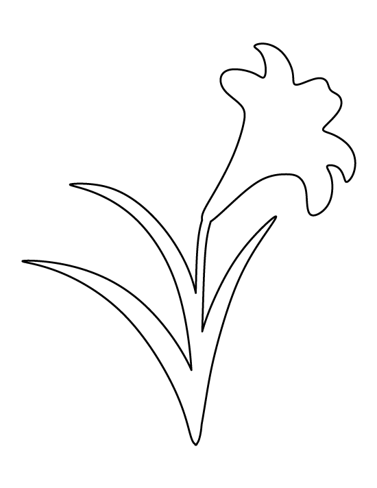 Printable Easter Lily Template
