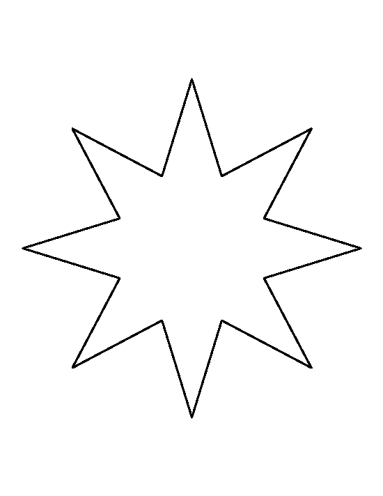 Eight Point Star Template