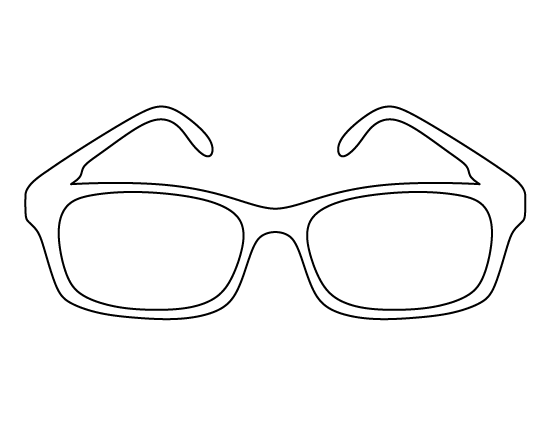 Glasses Printable Template For Cupcake Toppers