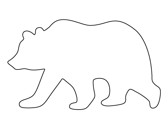 Printable Grizzly Bear Template