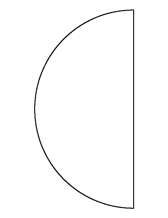 Printable Half Circle Template