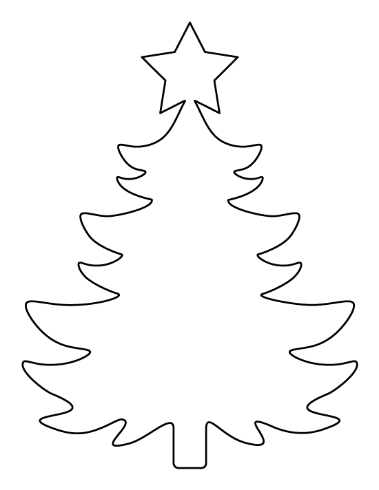 Large Christmas Tree Template Printable