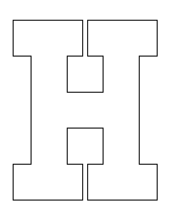 Letter H Template