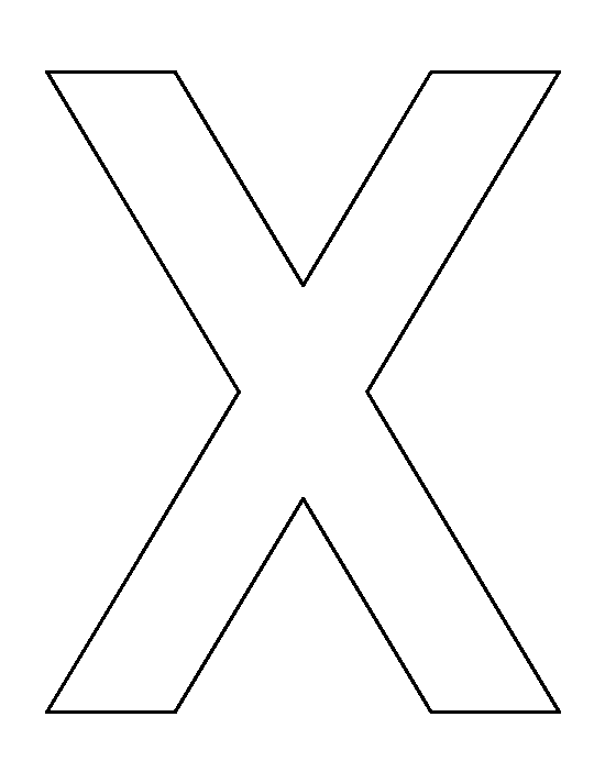 Letter X Template