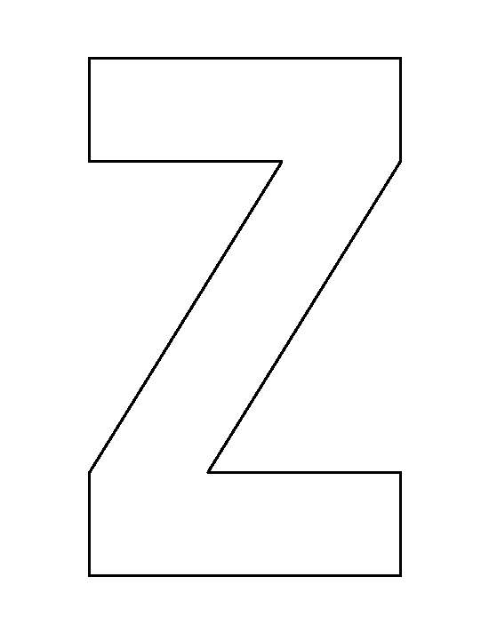 Printable Letter Z Template