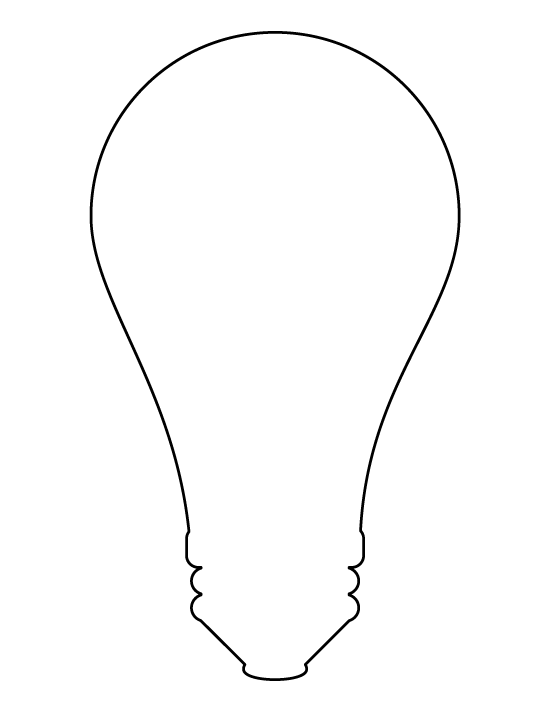 Light Bulb Template Printable
