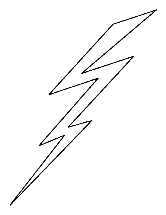 Printable Lightning Bolt Template