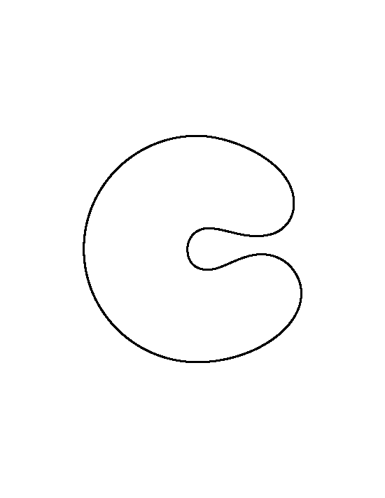 Large Letter C Template