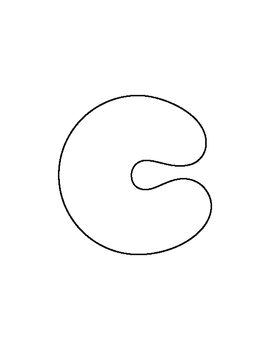 Lowercase Bubble Letter C Template