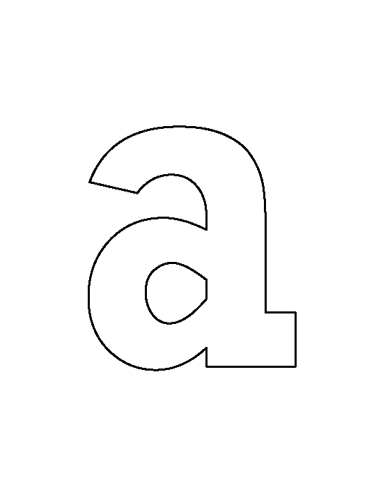 Lowercase Letter A Template