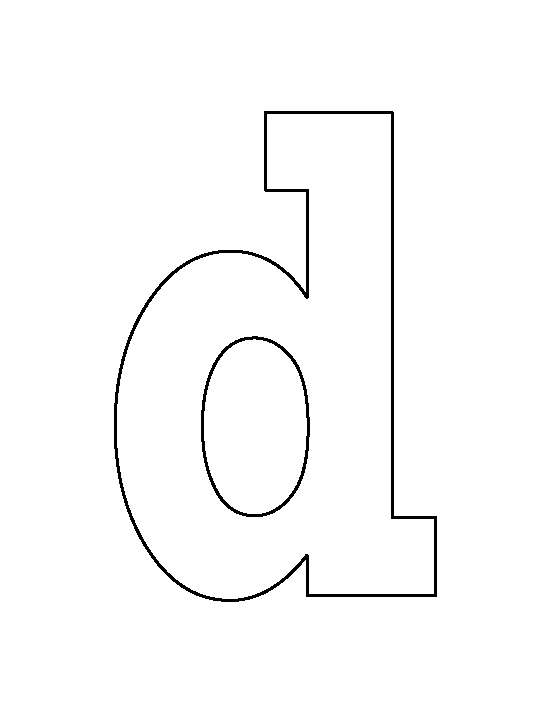 Printable Lowercase Letter D Template