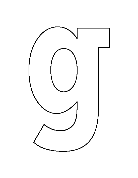 Printable Lowercase Letter G Template