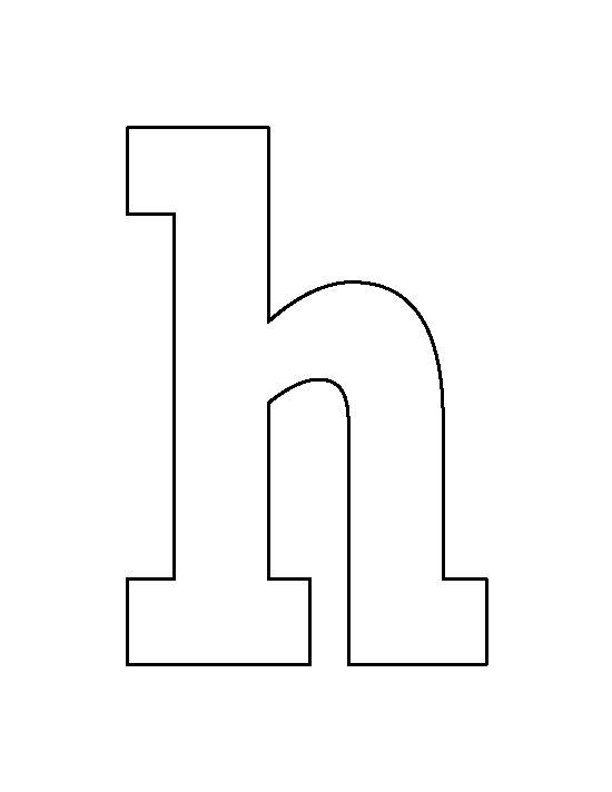 Printable Lowercase Letter H Template