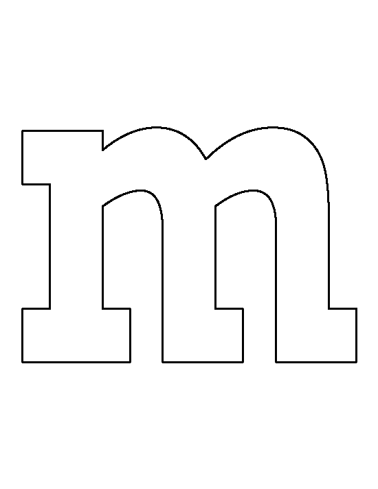 Lowercase Letter M Template