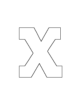 Lowercase Letter X Pattern