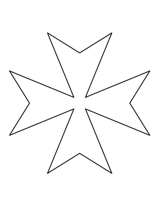 Printable Maltese Cross Template