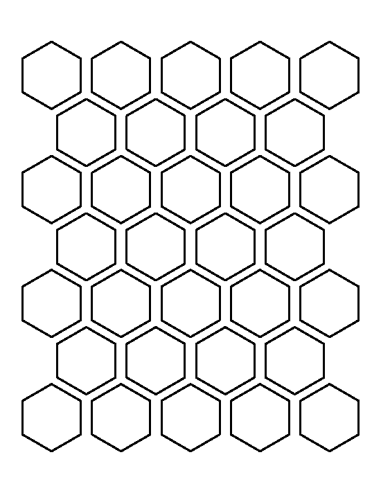 Printable 1.5 Inch Hexagon Template