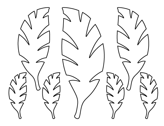 Printable Palm Leaf Template
