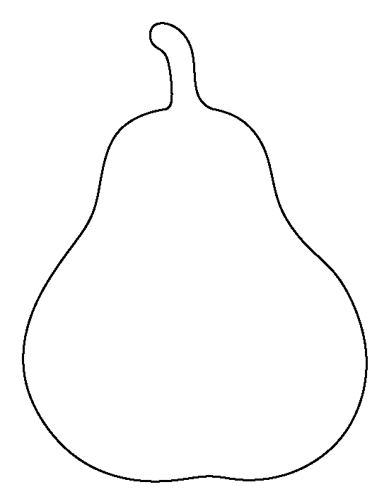 Printable Pear Template