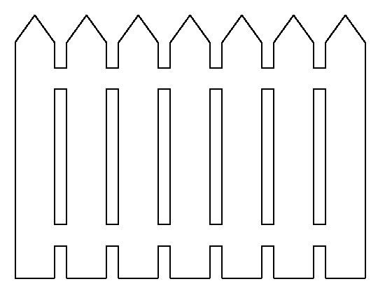 Printable Picket Fence Template