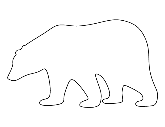 Template Of A Polar Bear