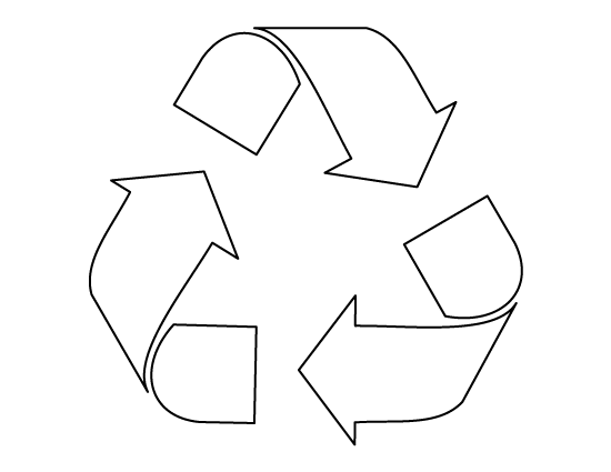Recycle Symbol Template