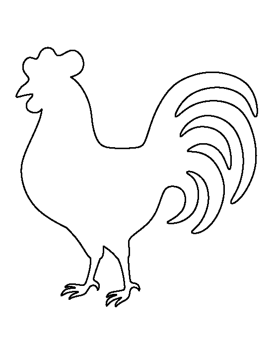 Printable Rooster Template