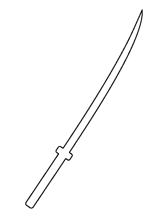 Printable Samurai Sword Template