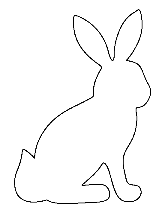 Sitting Bunny Template