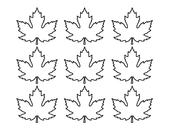 Small Maple Leaf Template