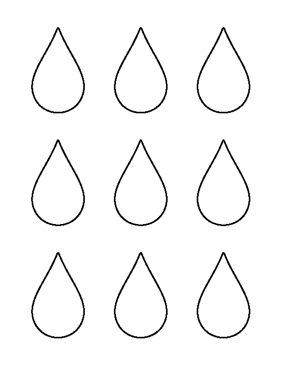 Printable Raindrop Template