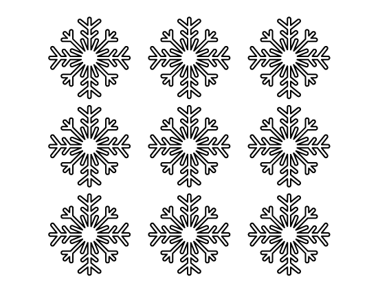 Small Snowflake Template