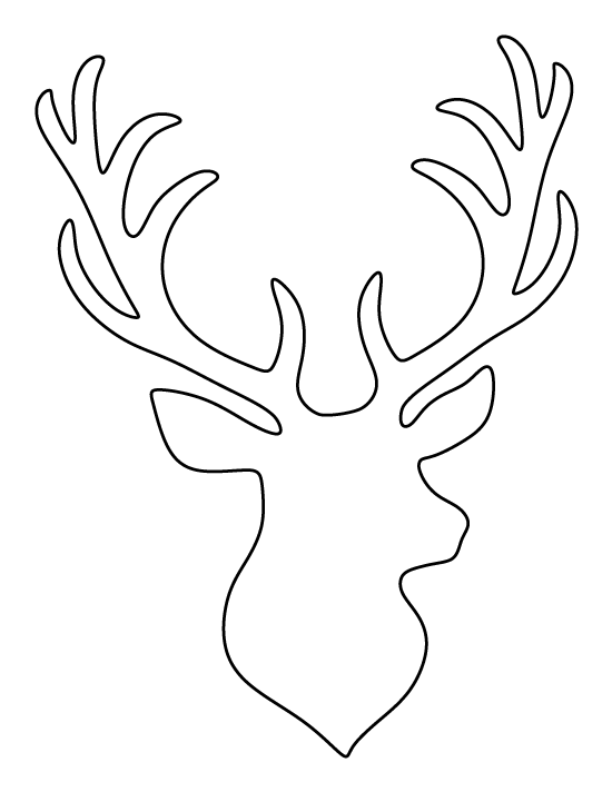 Printable Stag Head Template