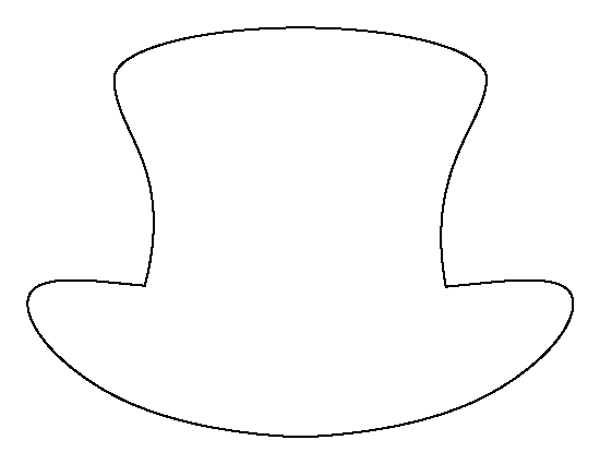 Cut Out Top Hat Template Printable