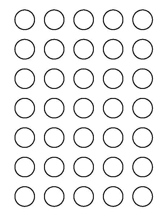 Printable 1 Inch Circle Template