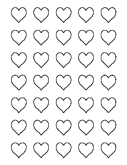 1 Inch Heart Pattern