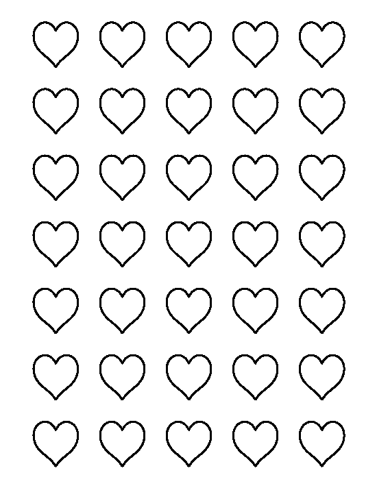 1 Inch Heart Template