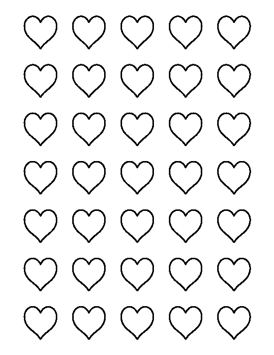 Free Printable Small Heart Template - Printable Templates Free