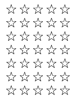 1 Inch Star Pattern