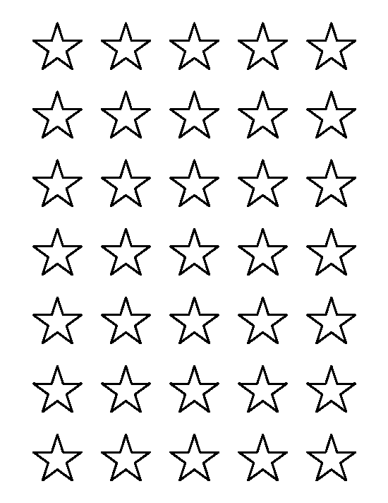 1 Inch Star Template