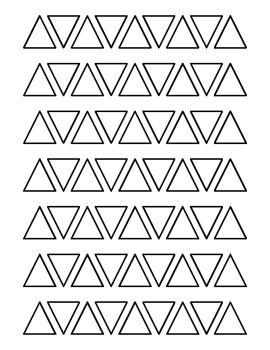 1 Inch Triangle Template
